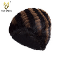 Womens Hats Winter Knitted Real Mink Fur Cap Women Fur Hat Winter Hat Headgear Ears Warmer Headdress Mink Women Hat Womens Hats & Caps Fur Story FS13603