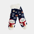 Blue Fuzzy Christmas Socks with Polar Bear