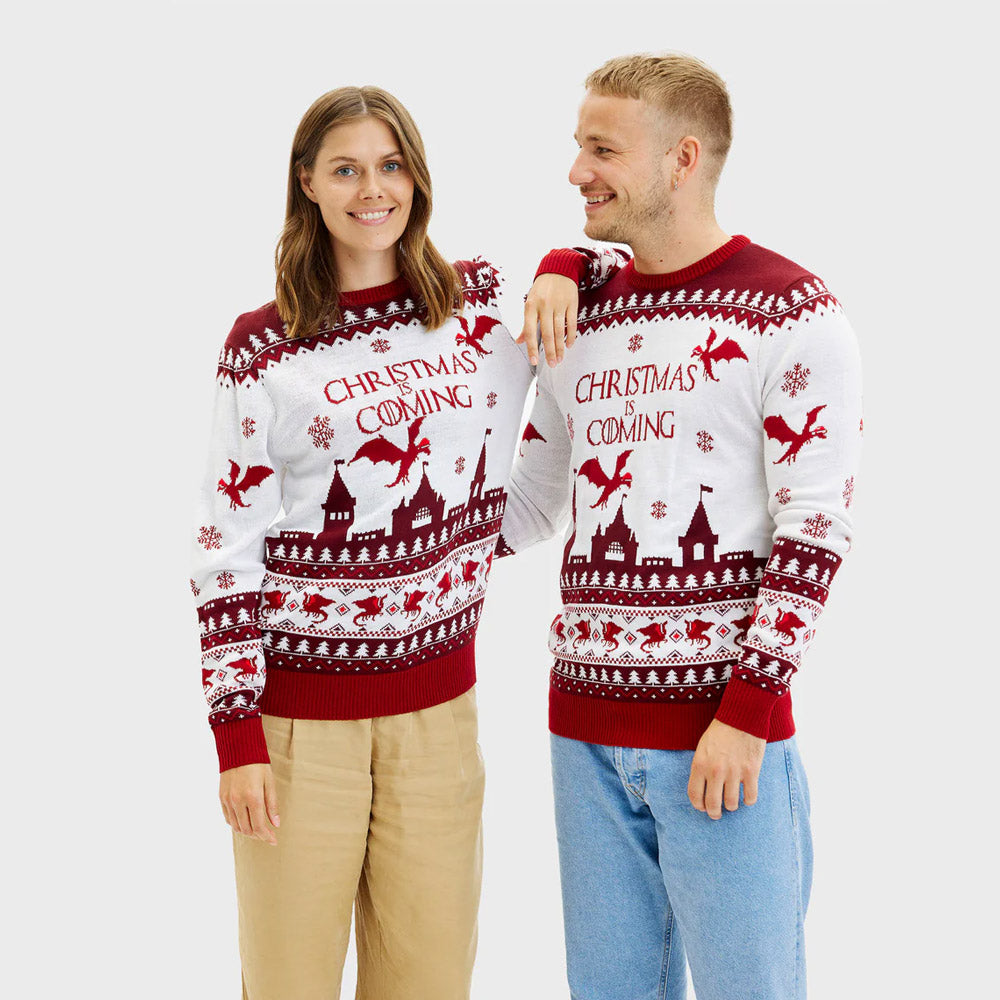 Womens Ugly Christmas Sweater Christmas is Coming