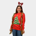 Womens Red Christmas Tree Ugly Christmas Sweater