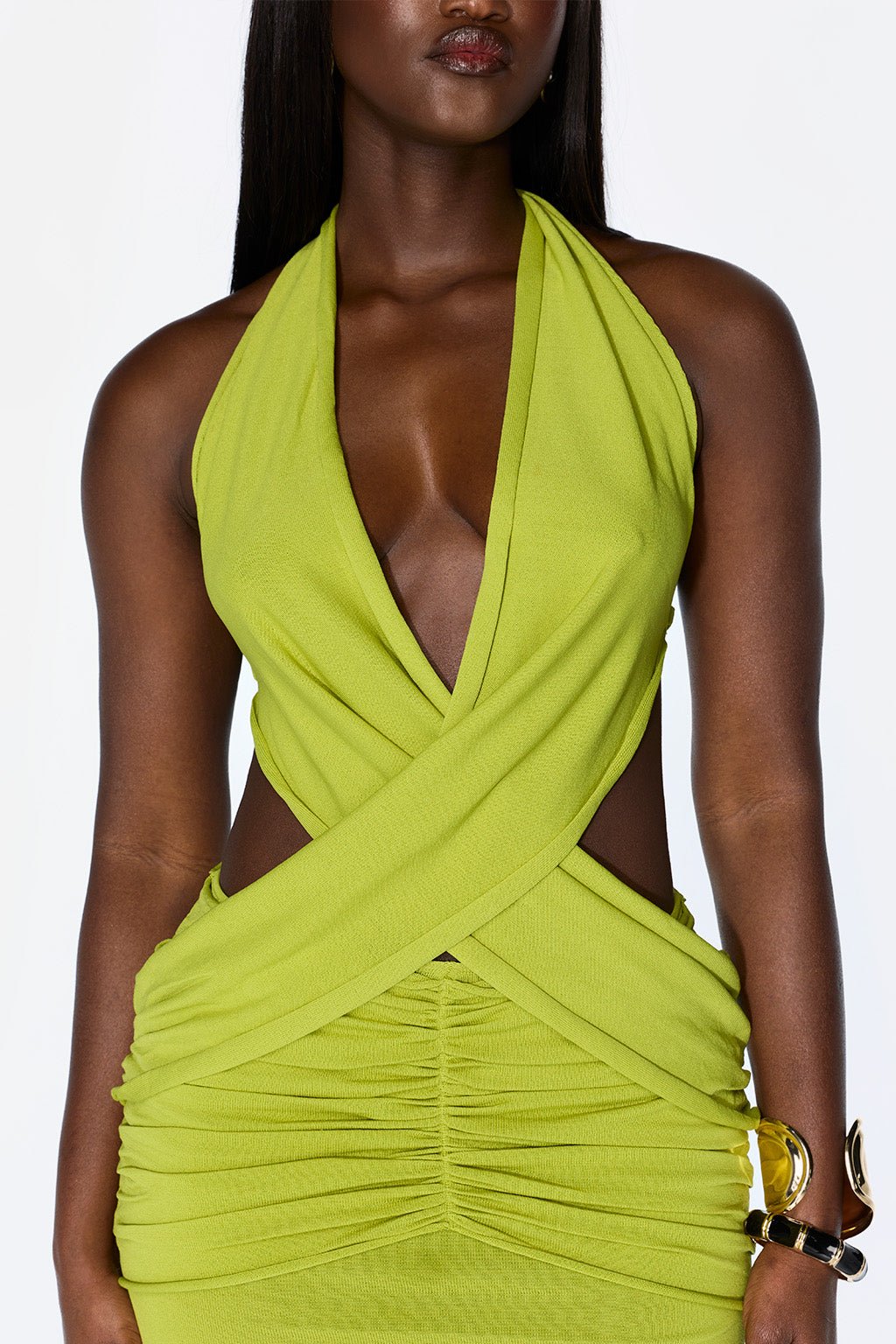 CITRINE KNIT MINI DRESS