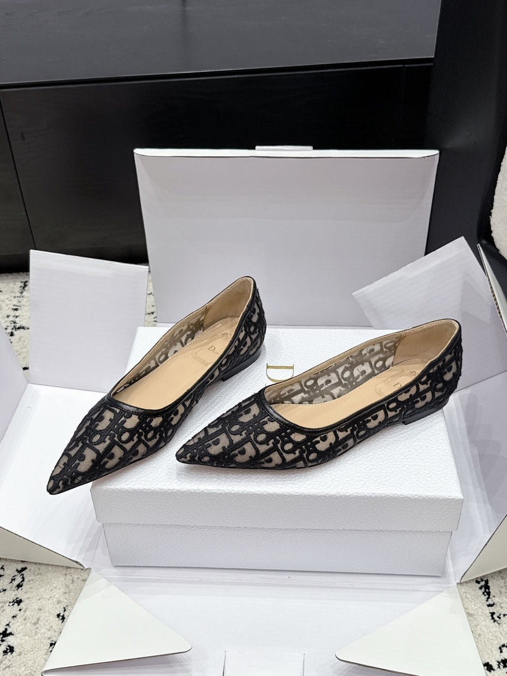 Dior 2026 Embroidered Pump Mesh Leather 923145