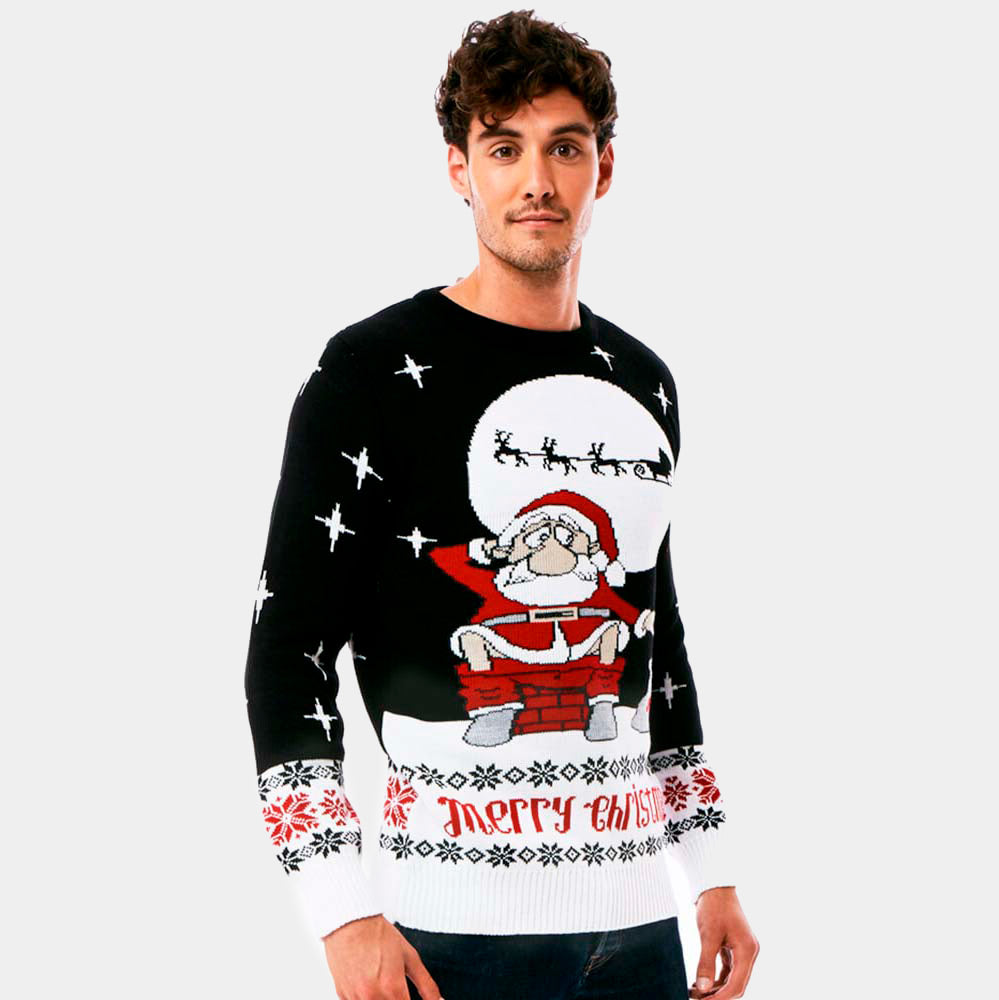 Womens Ugly Christmas Sweater with Santa Downloading