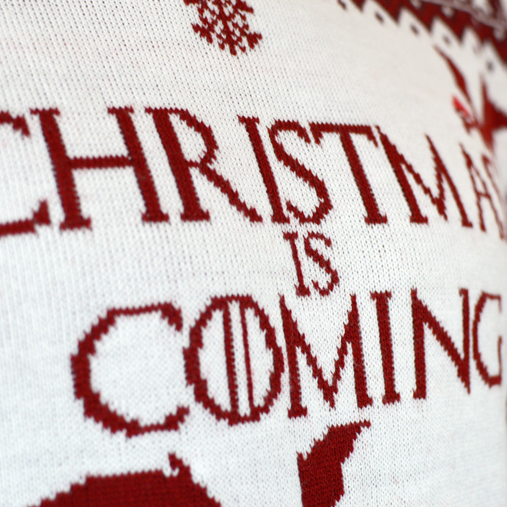 Womens Ugly Christmas Sweater Christmas is Coming