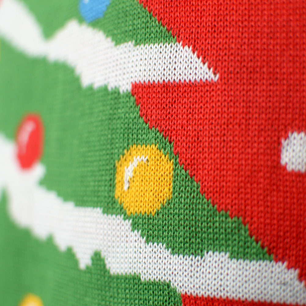 Womens Red Christmas Tree Ugly Christmas Sweater