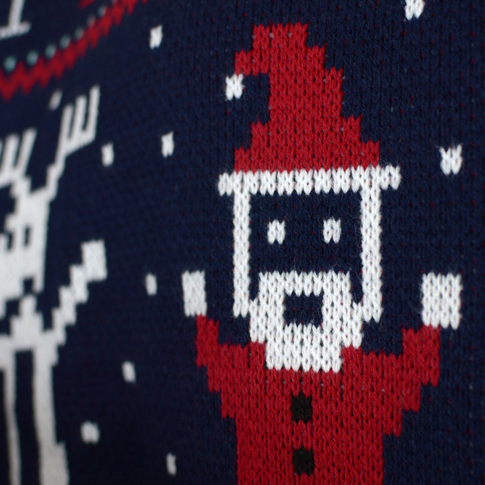 Womens Navy Blue Merry Ugly Christmas Sweater