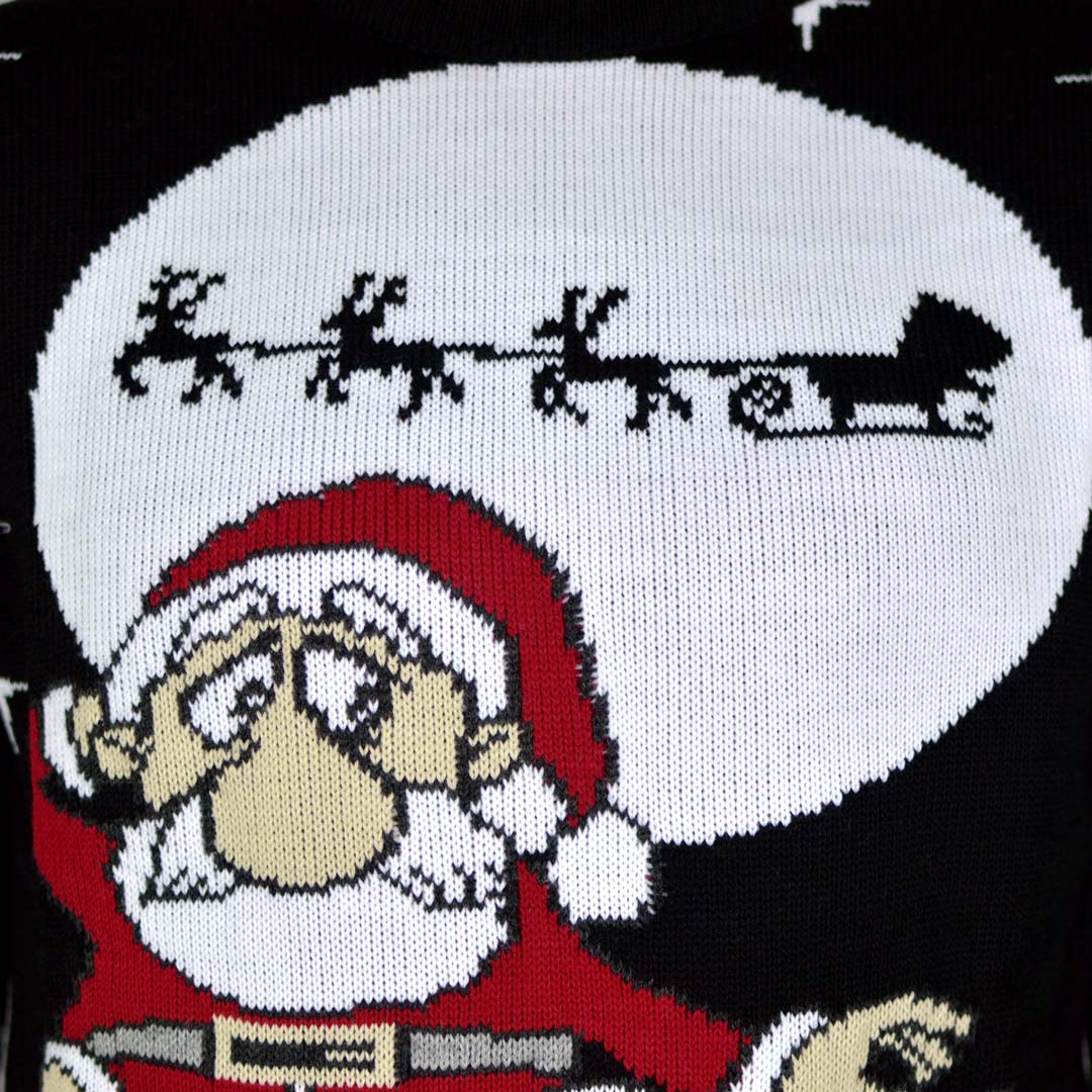 Womens Ugly Christmas Sweater with Santa Downloading