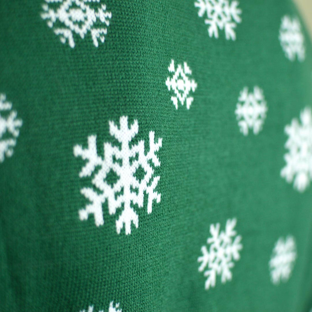 Womens Green Ugly Christmas Sweater Holly Jolly with Sequins