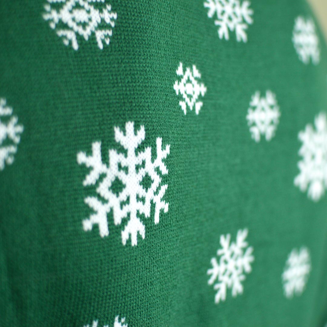 Womens Green Ugly Christmas Sweater Holly Jolly with Sequins