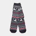 Grey Unisex Ugly Christmas Socks with Reindeers and Trees