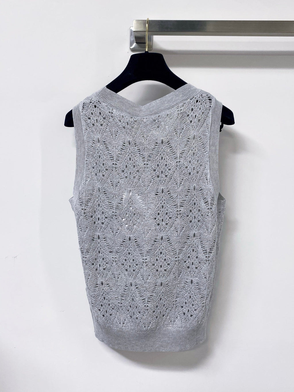 Dior 2026 Knit Vest Decorative Bow Pattern Cotton 479899
