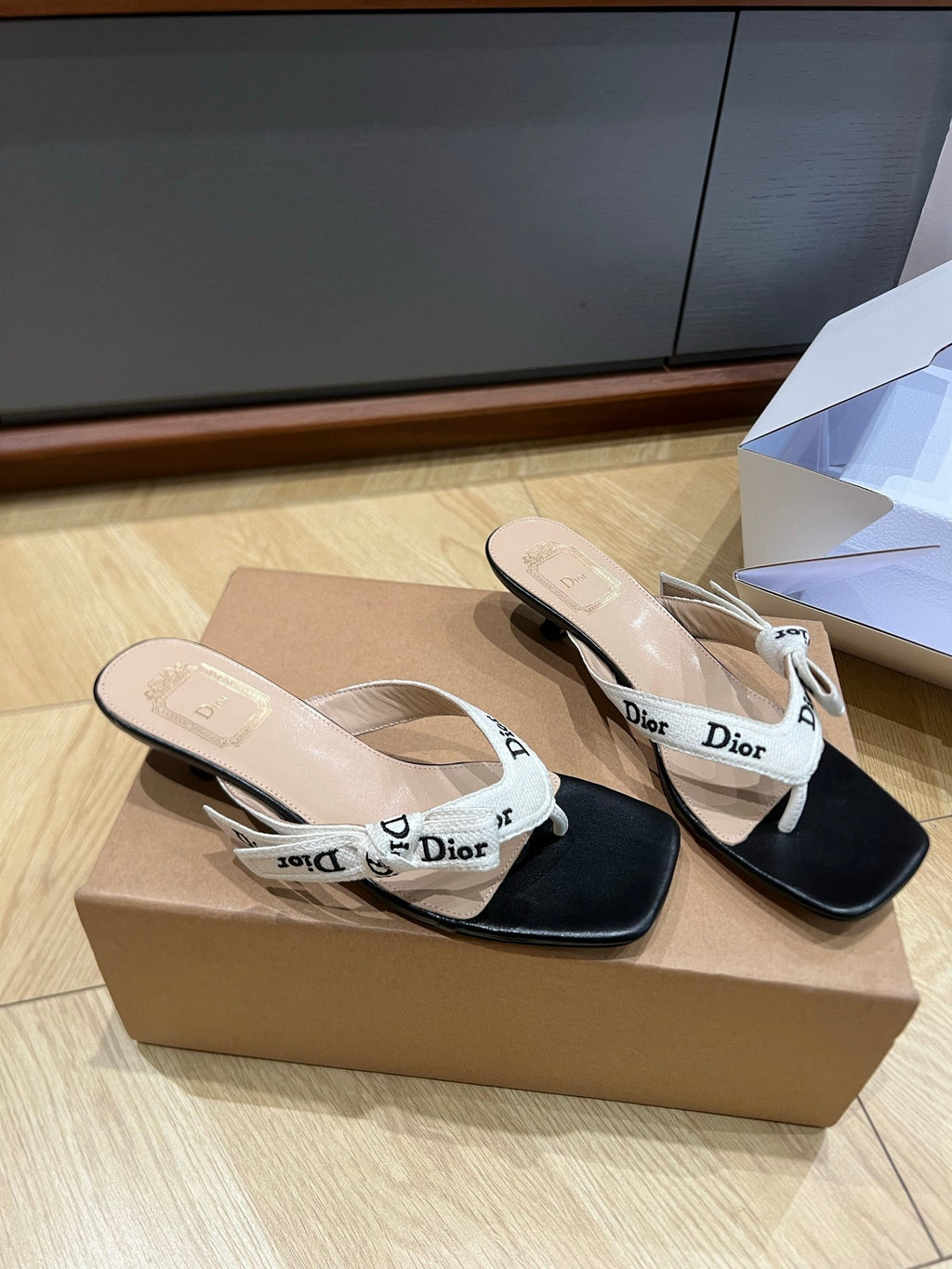Dior 2026 JAdior Thong Sandal Fabric Leather 845396