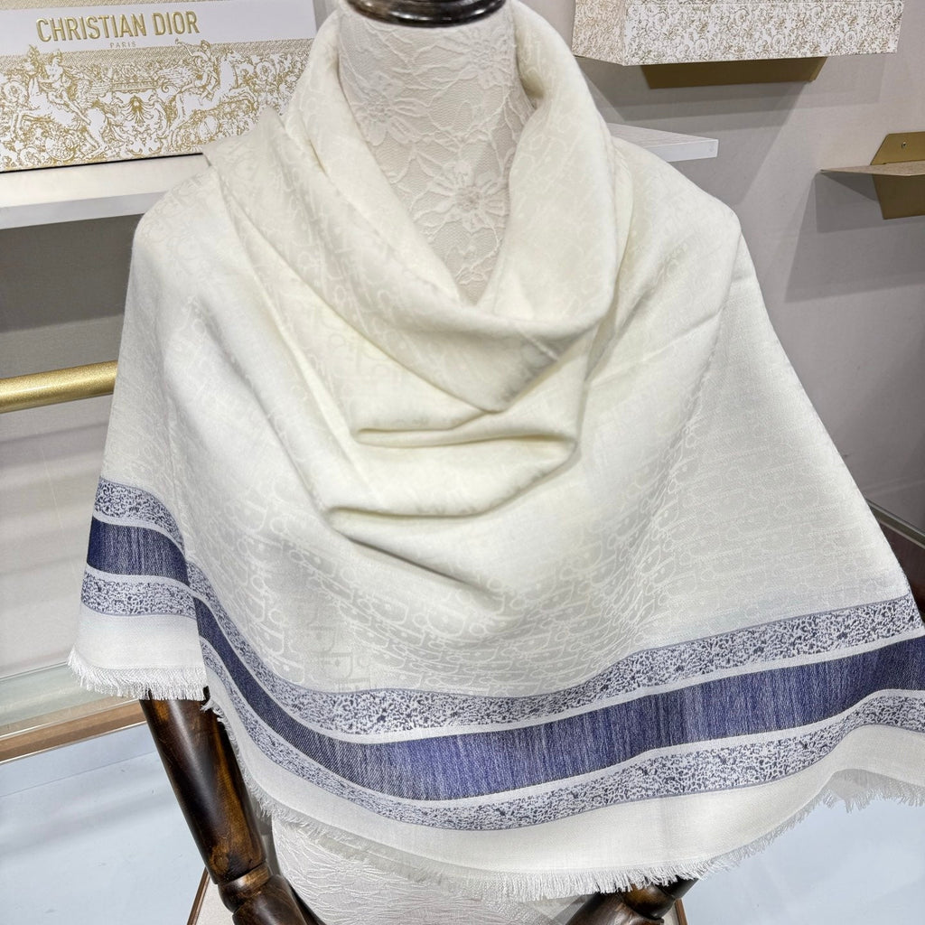 Dior 2026 Oblique Scarf 140cm Cashmere And Silk 217009