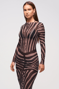 ILLUSION MESH MAXI DRESS