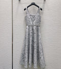 Dior 2026 Printed Vest Dress White Gray Polyester