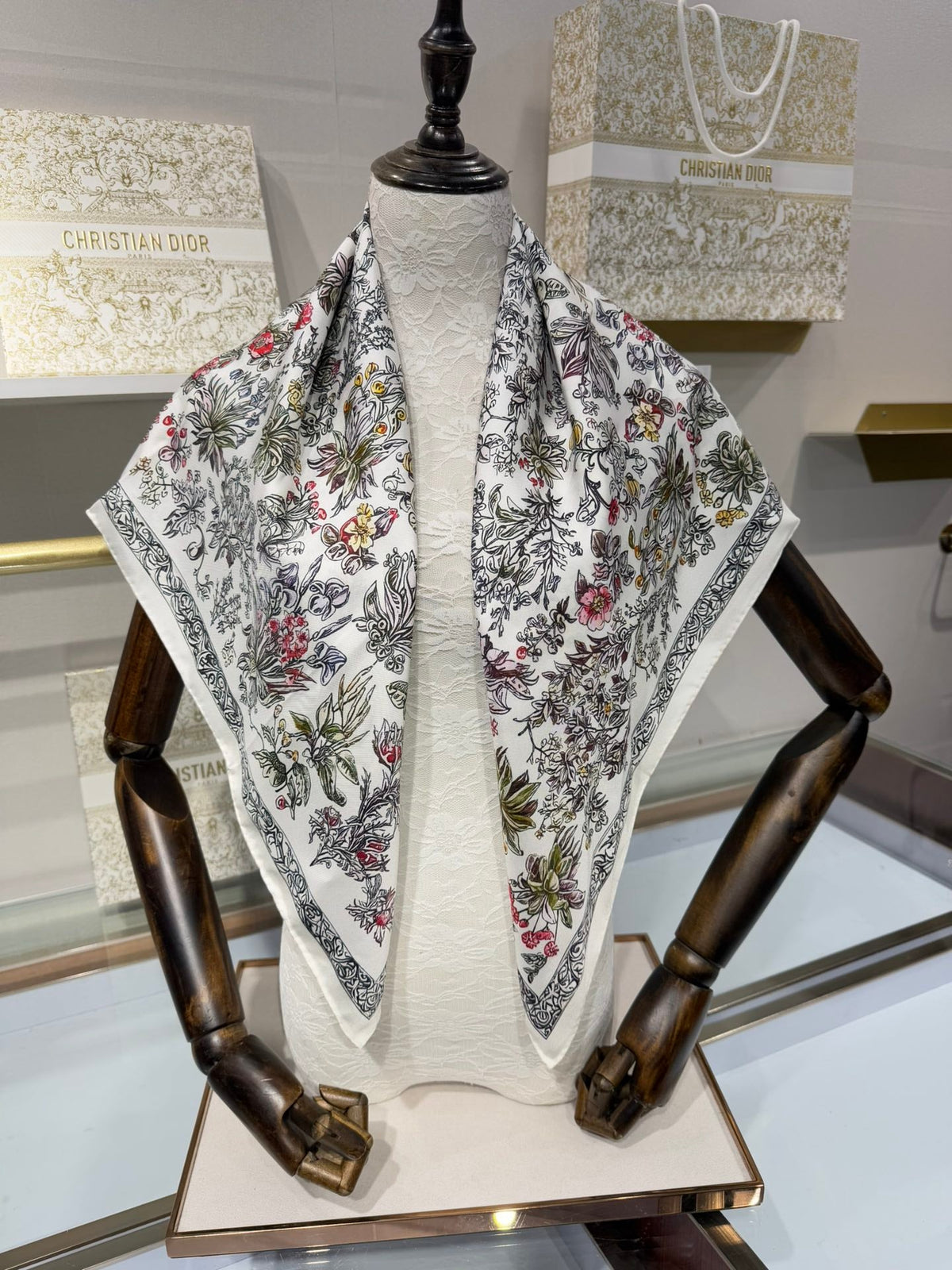 Dior 2026 Millefiori Unicorn Scarf 140cm Colorful Silk 184416