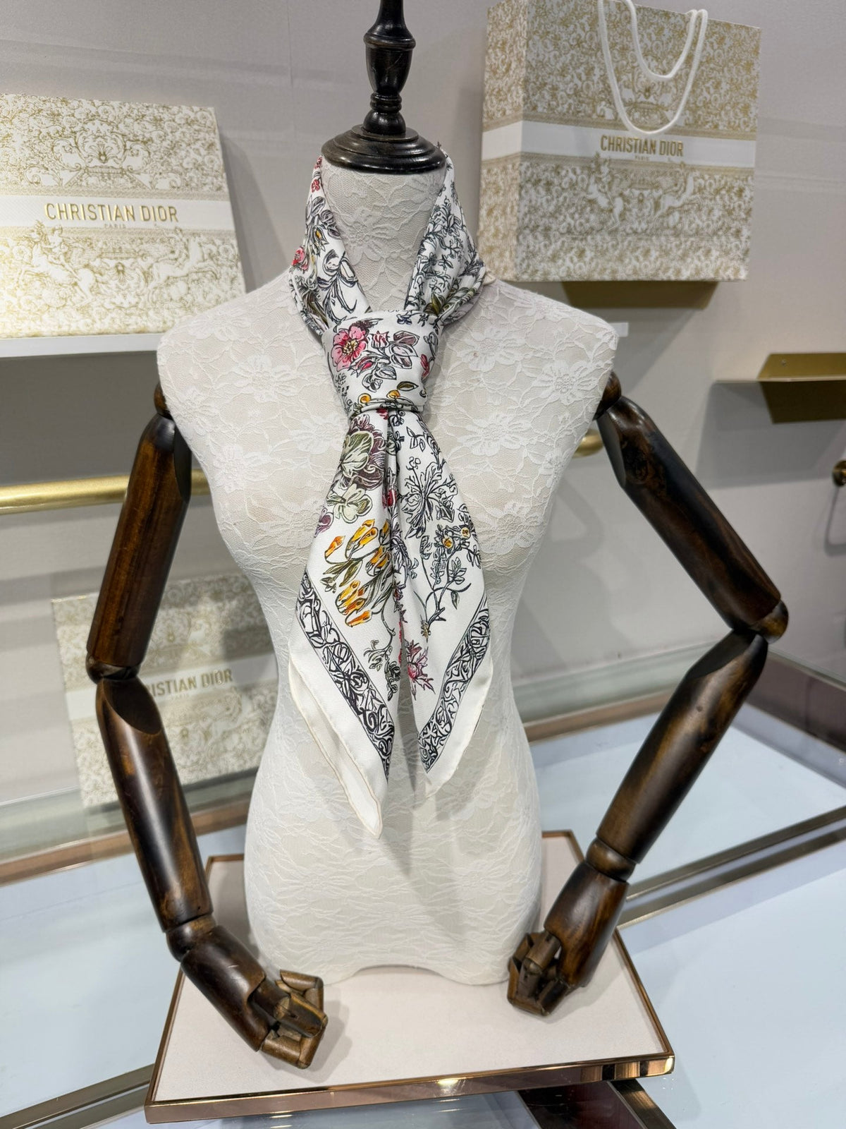 Dior 2026 Millefiori Unicorn Scarf 140cm Colorful Silk 184416