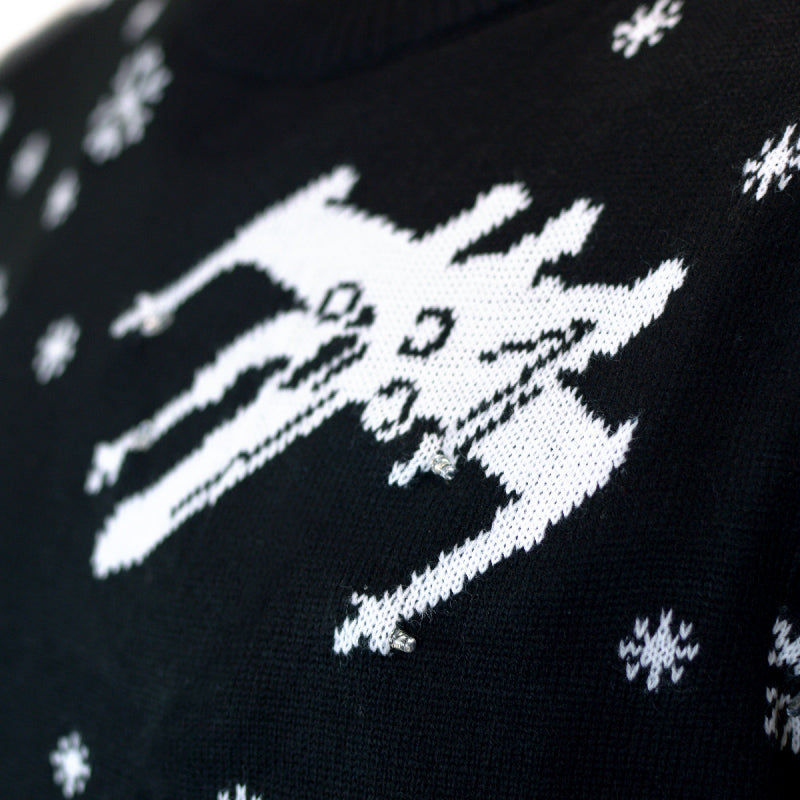 Womens LED light-up Ugly Christmas Sweater Join the Christmas Side