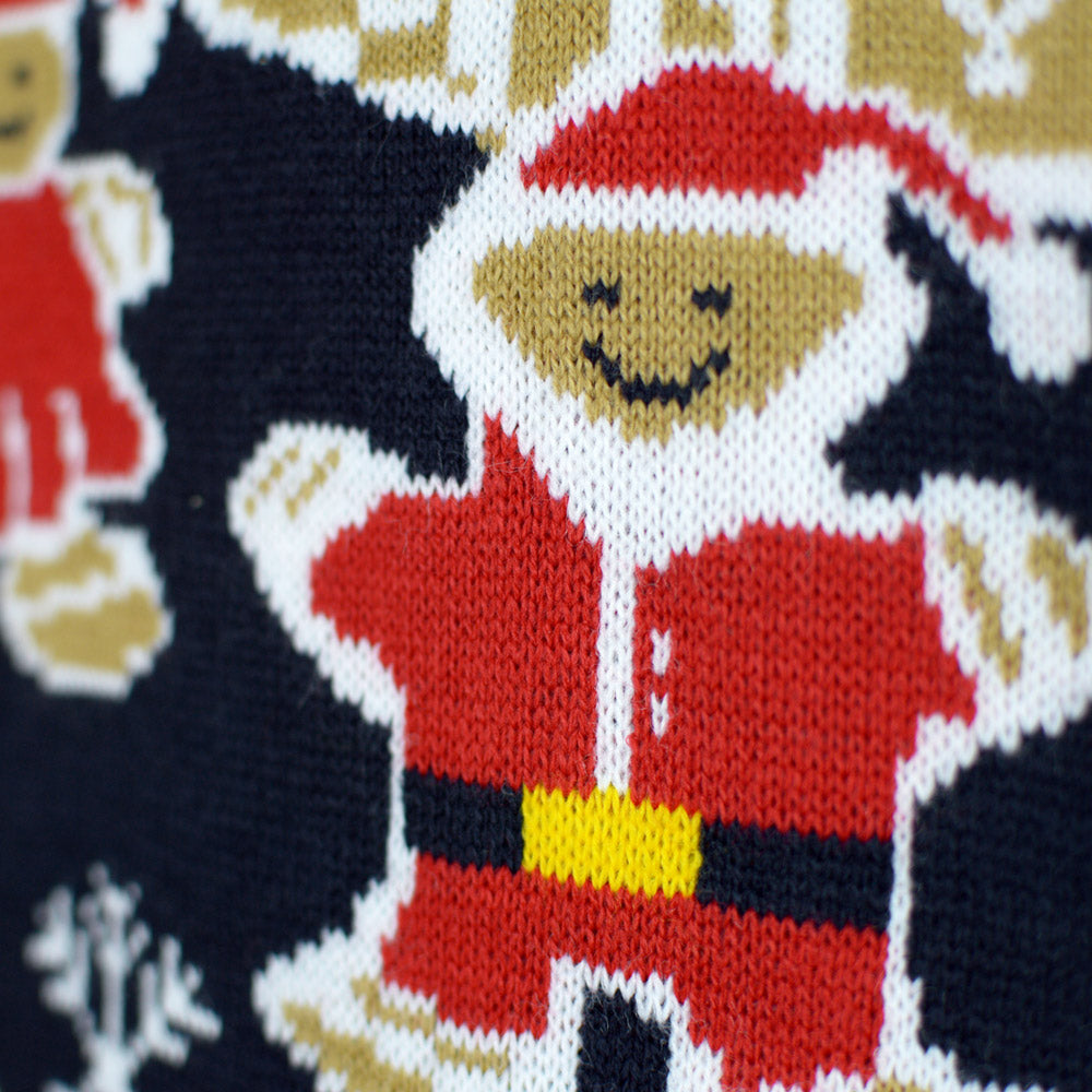 Womens LED light-up Ugly Christmas Sweater with Gingerbread House