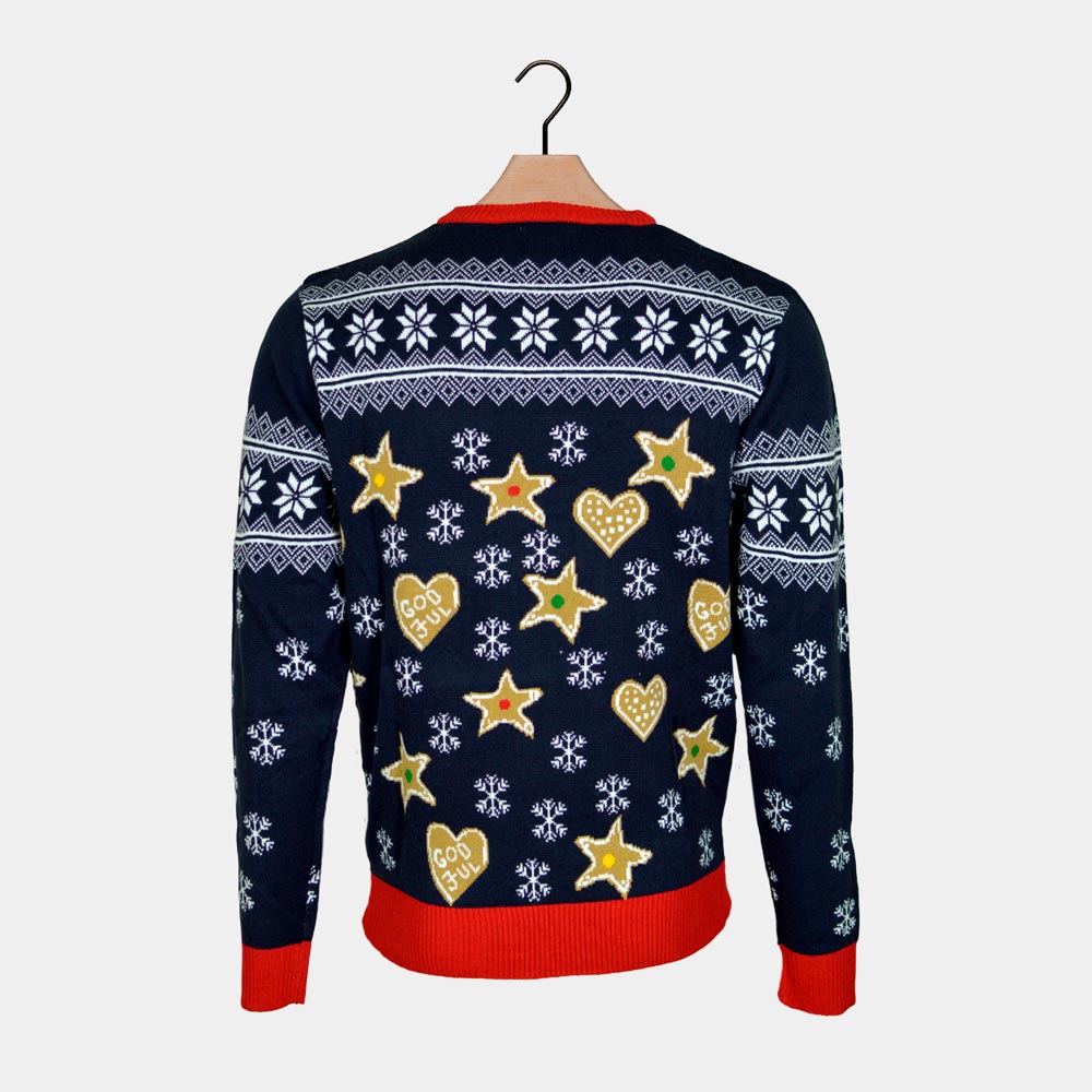 Womens LED light-up Ugly Christmas Sweater with Gingerbread House