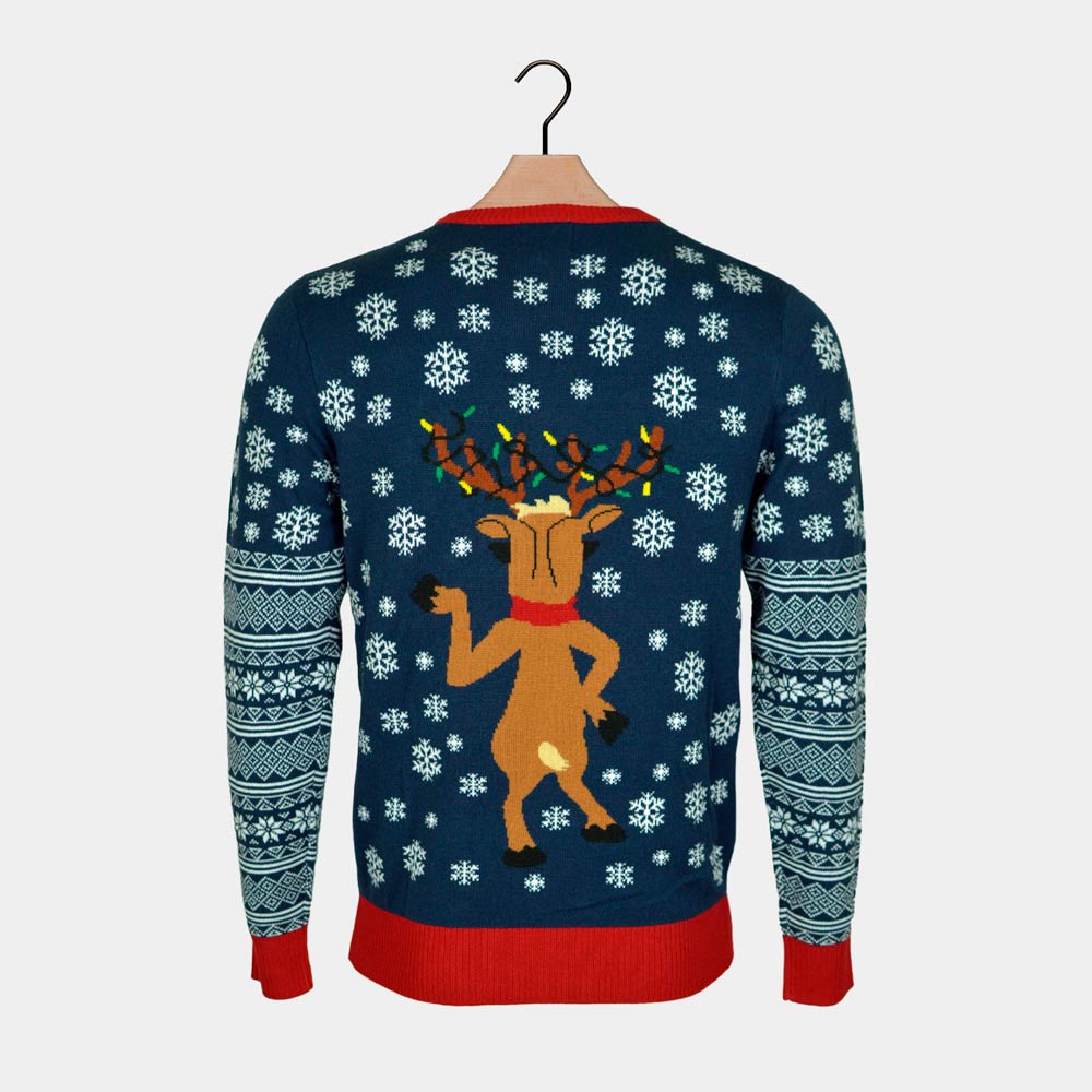 Womens LED light-up Ugly Christmas Sweater Jingle Bells