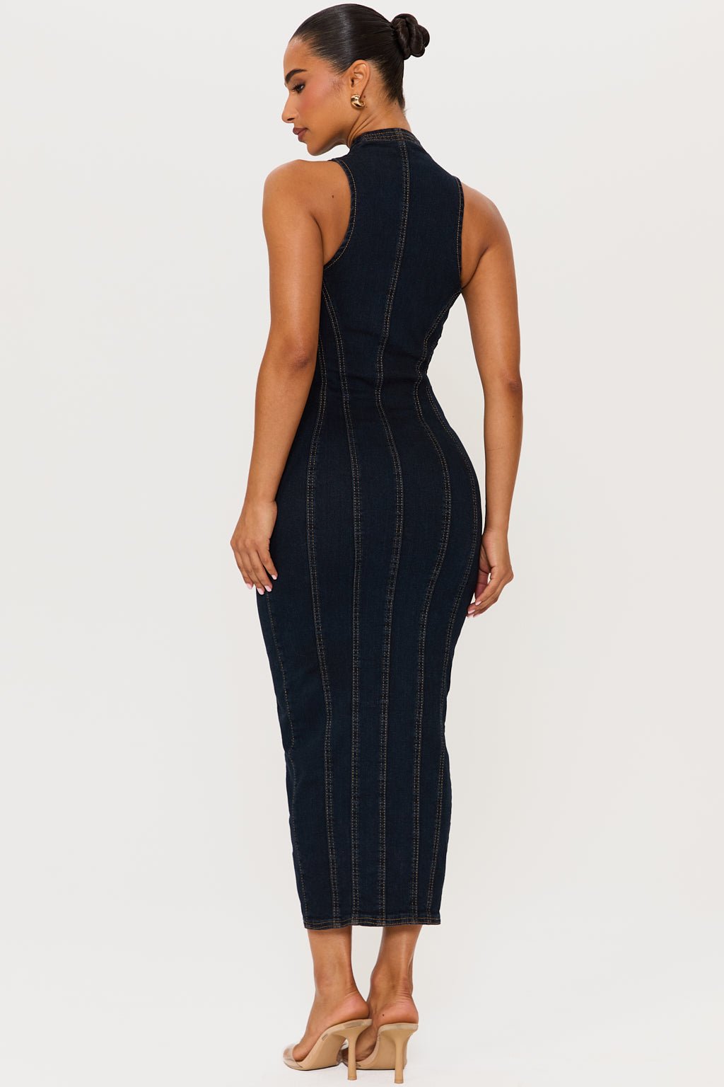 MARLOWE DENIM MIDI DRESS