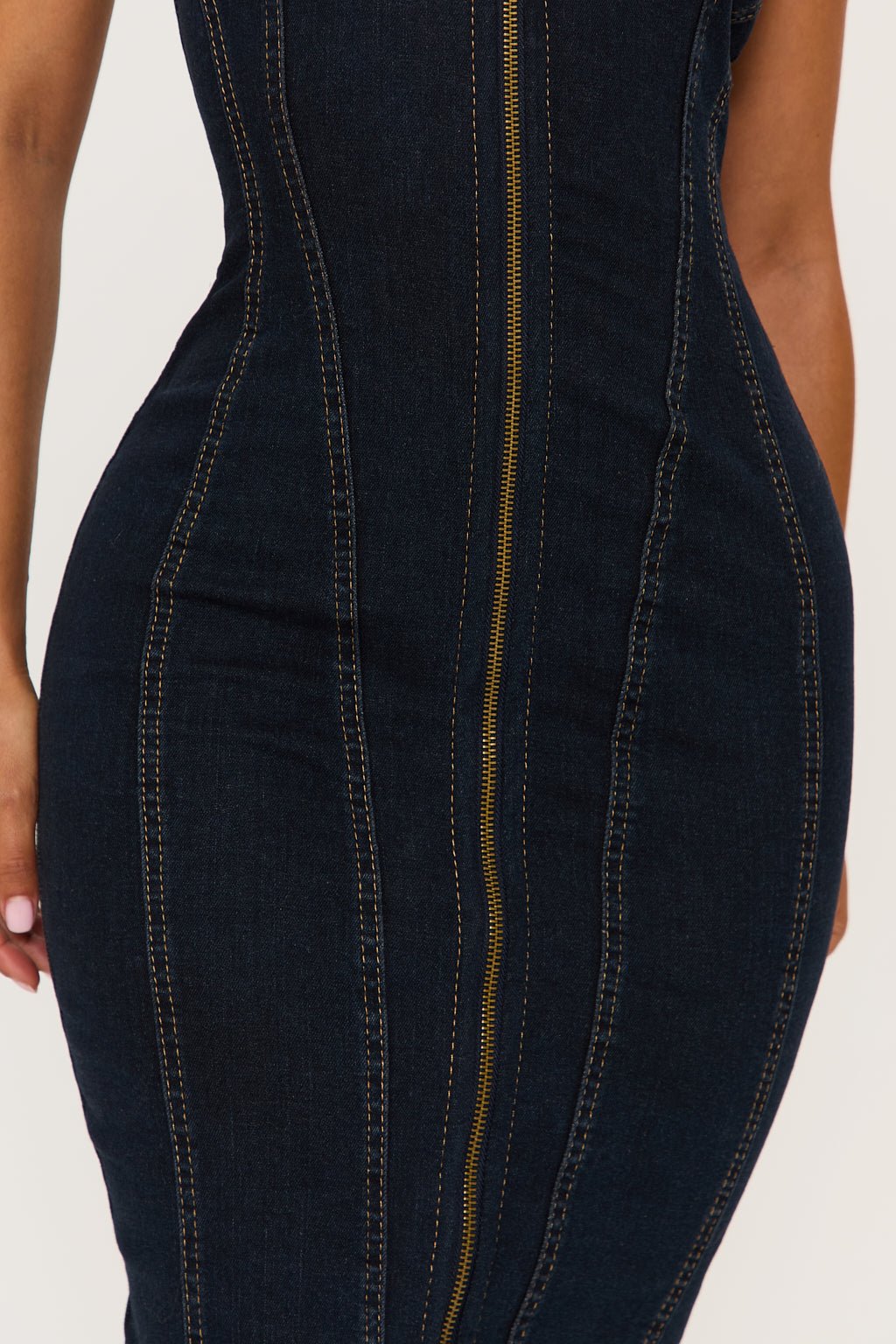 MARLOWE DENIM MIDI DRESS