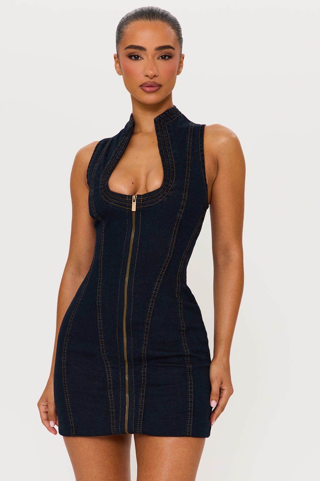 MARLOWE DENIM MINI DRESS