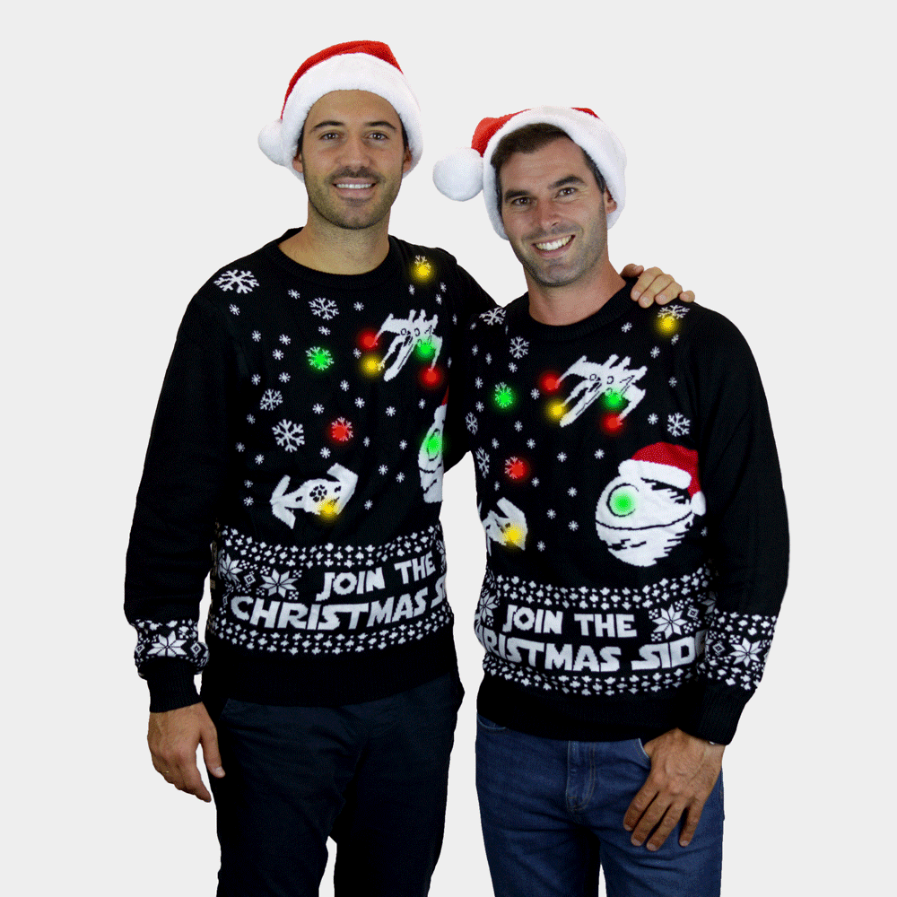 Womens LED light-up Ugly Christmas Sweater Join the Christmas Side