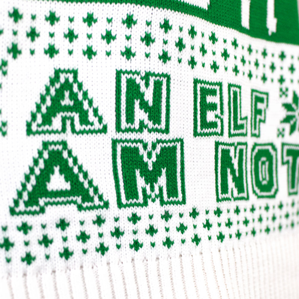 Womens Ugly Christmas Sweater I am Not an Elf
