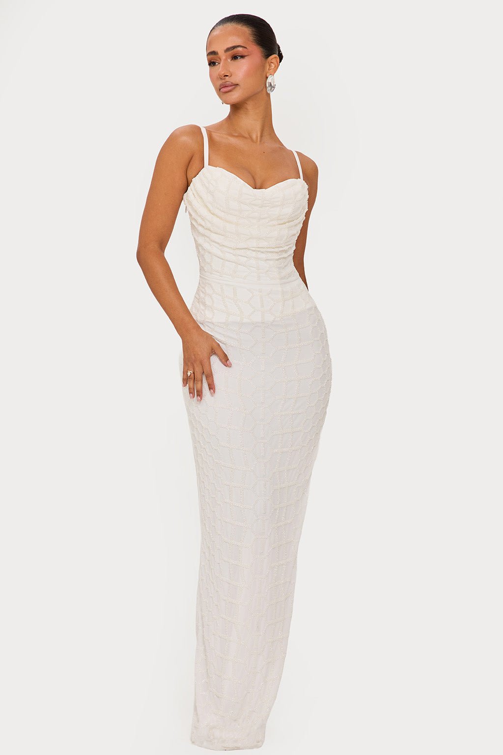 OYSTER SEQUIN MAXI DRESS