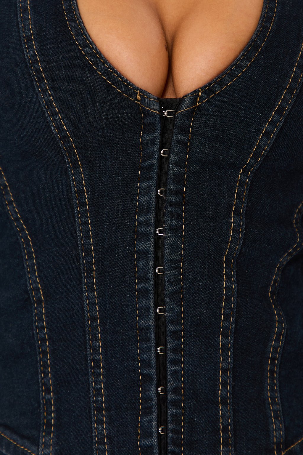 SLOANE DENIM CORSET TOP
