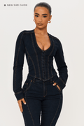SLOANE DENIM CORSET TOP
