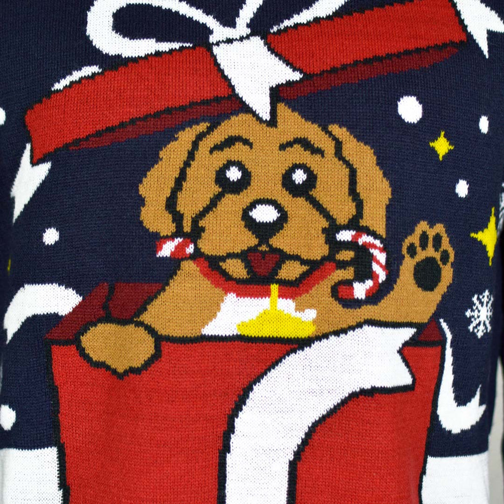 Womens Ugly Christmas Sweater Feliz Navidog