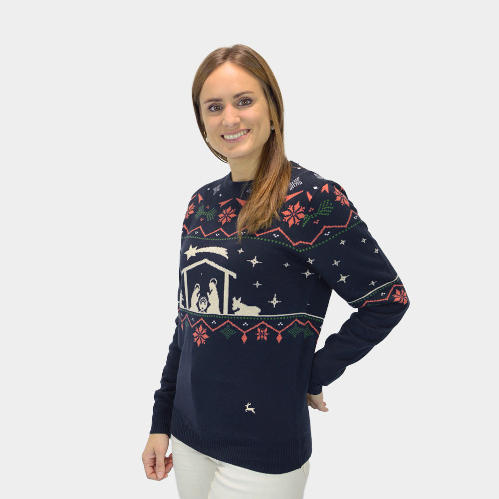Womens Ugly Christmas Sweater ¨C Nativity