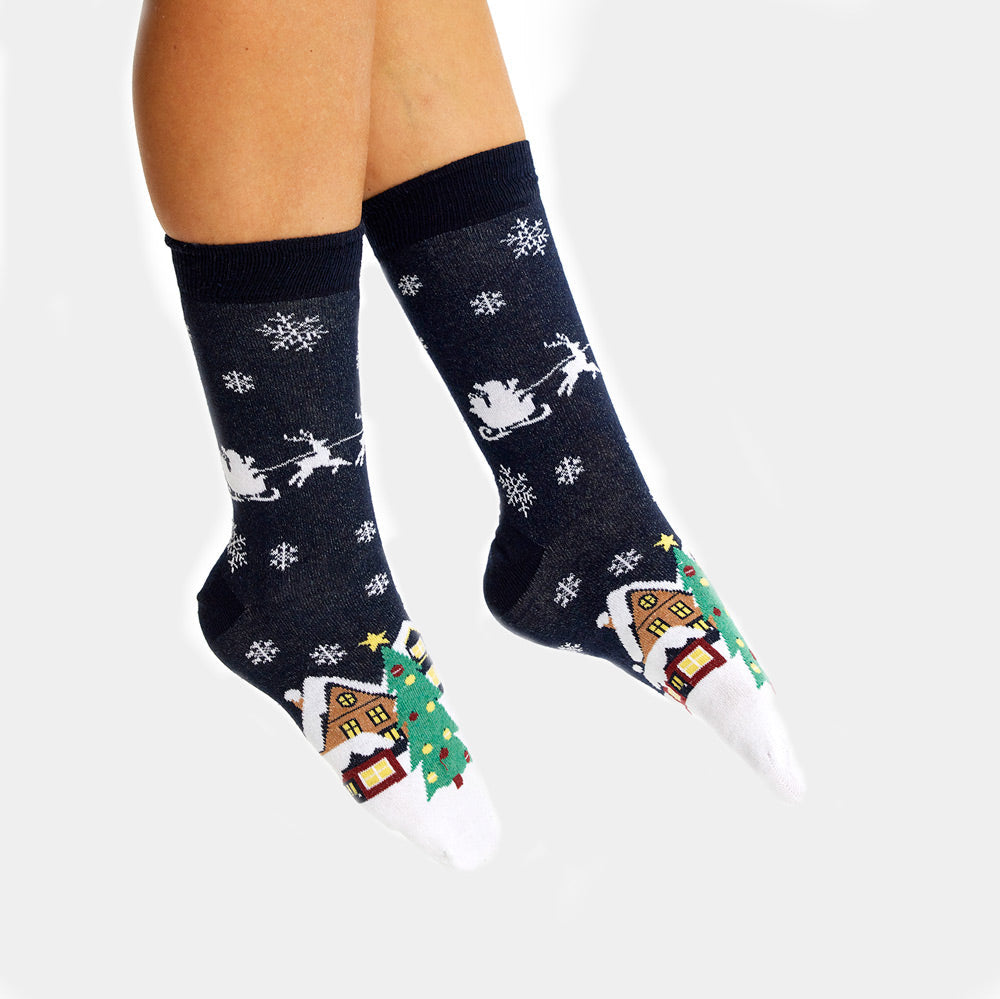 Unisex Ugly Christmas Socks Alaska