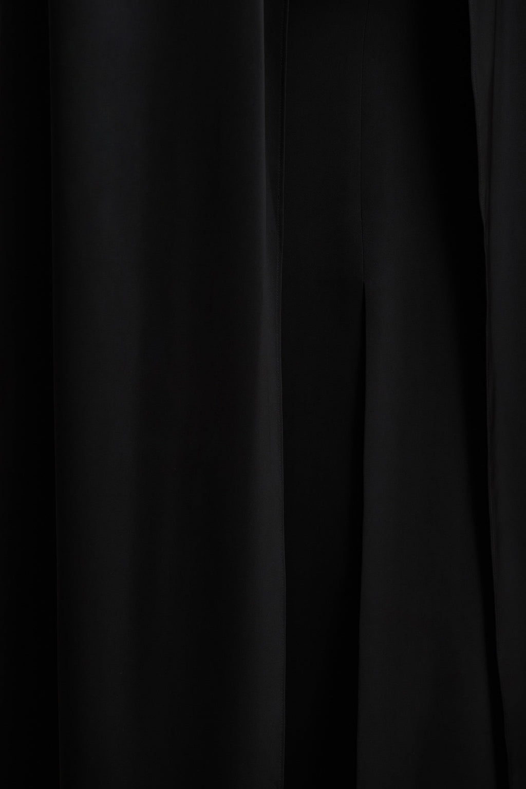 Wren | Black Satin Sweetheart-Neck Maxi Dress With Cape Sleeves