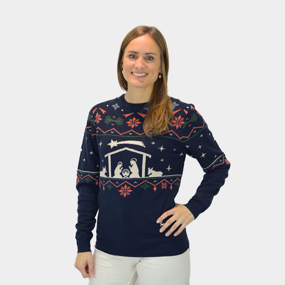 Womens Ugly Christmas Sweater ¨C Nativity